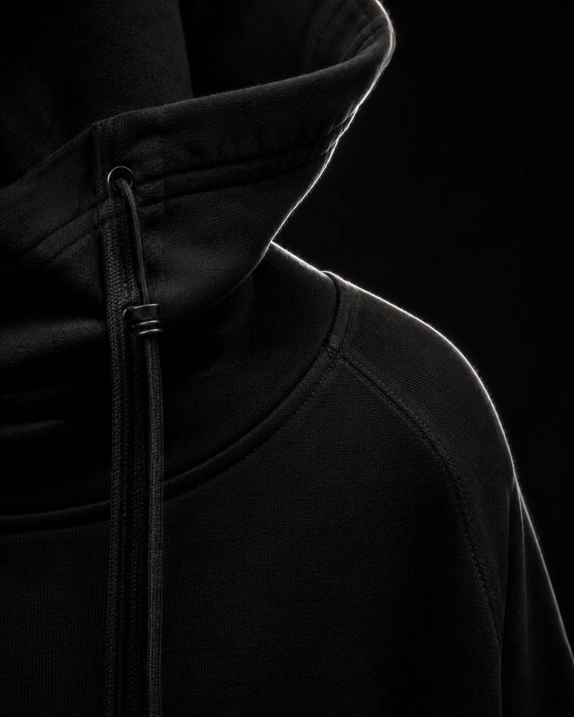 Premium heavyweight hoodie detail